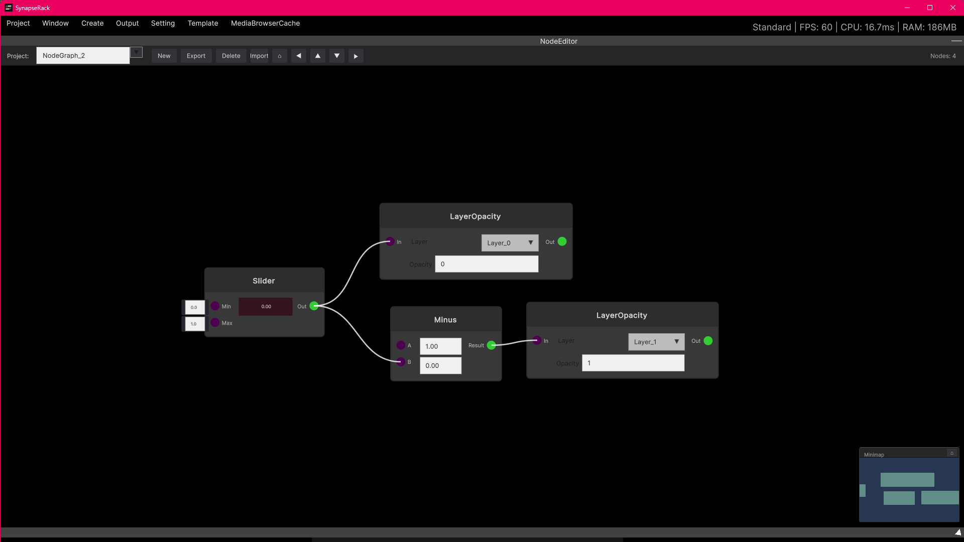クロスフェーダーの構築